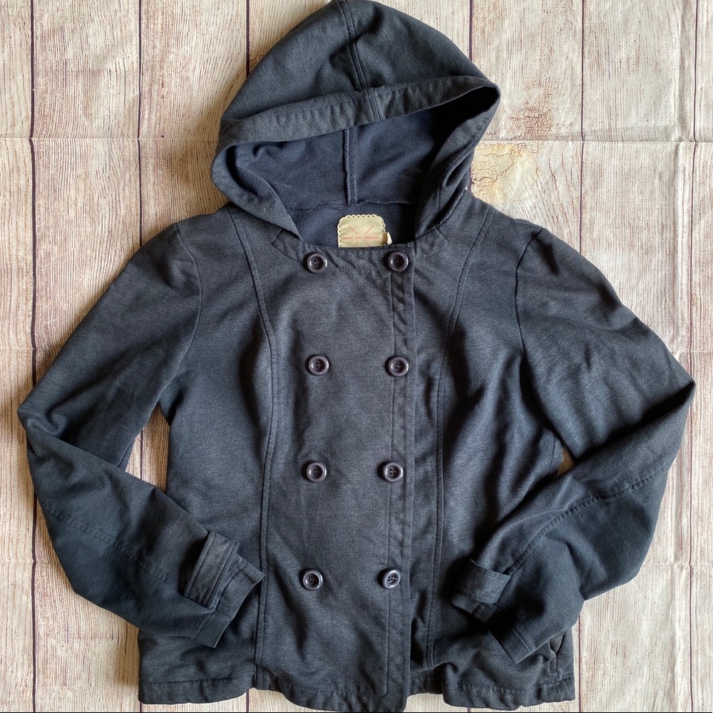 Pins and Needles Small Pea Coat Style Sweatshirt